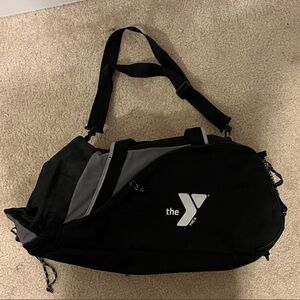 YMCA Two-Tone Black and Gray Duffel Bag